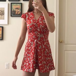 Floral Button Front Dress